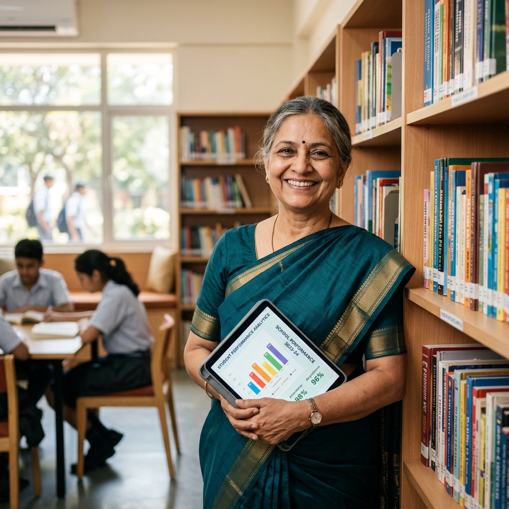 Dr. Sunita Sharma - Principal, Sunbeam Academy using Arcivity AI School Assessment Platform